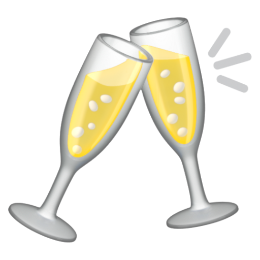 Emoji Chạm cốc 🥂 dạng 3D
