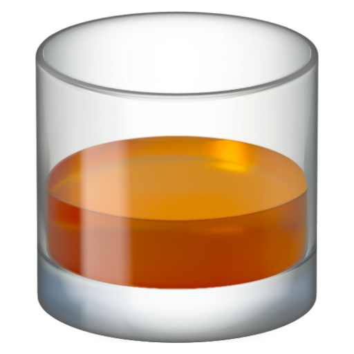Emoji Ly đáy phẳng 🥃 dạng 3D