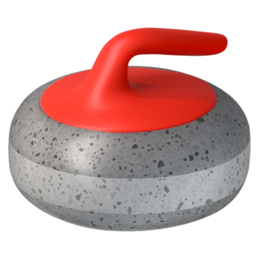 Emoji Bi đá trên băng 🥌 dạng 3D