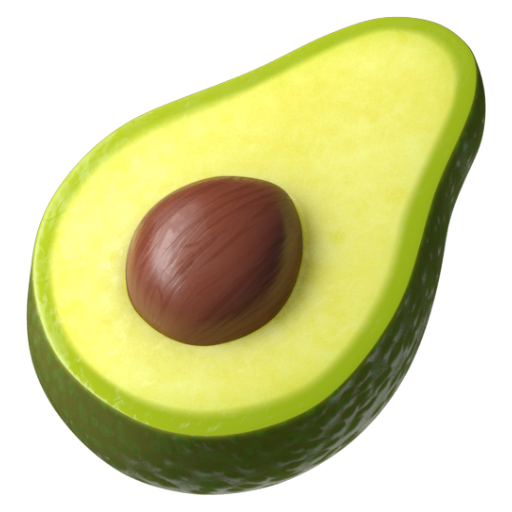 Emoji Quả bơ 🥑 dạng 3D