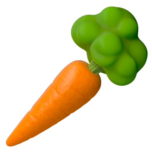 Emoji Cà rốt 🥕 dạng 3D