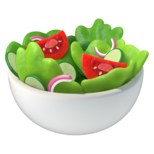 Emoji Salad rau xanh 🥗 dạng 3D