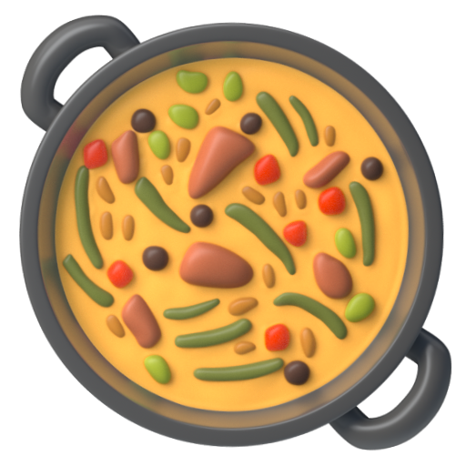 Emoji Chảo thức ăn nông 🥘 dạng 3D
