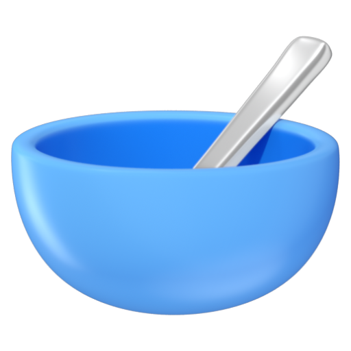 Emoji Bát và thìa 🥣 dạng 3D