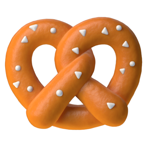 Emoji Bánh quy xoắn 🥨 dạng 3D