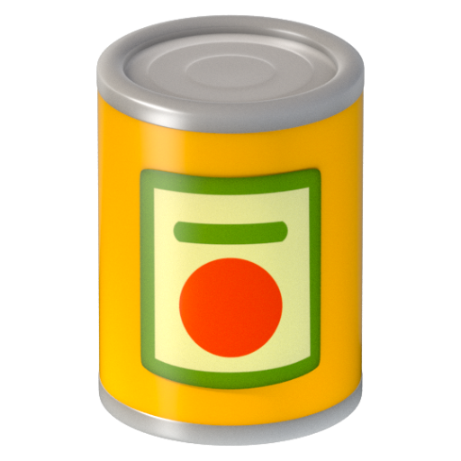 Emoji Thực phẩm đóng hộp 🥫 dạng 3D
