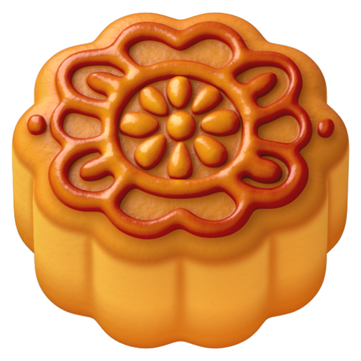 Emoji Bánh trung thu 🥮 dạng 3D