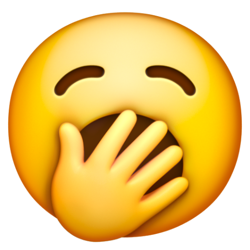 Emoji Mặt đang ngáp 🥱 dạng 3D