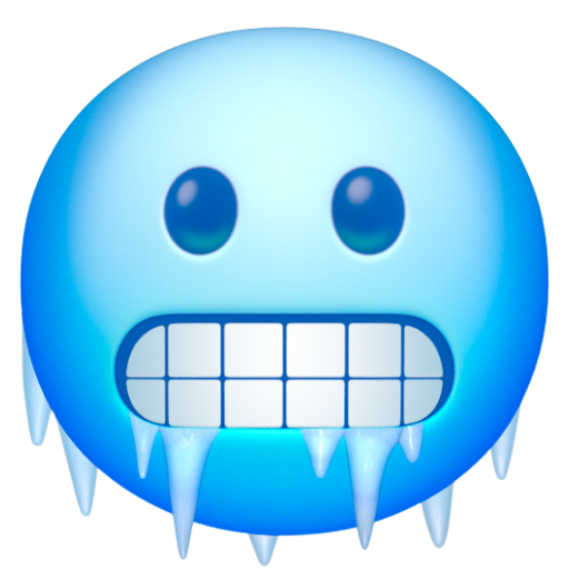 Emoji Mặt lạnh 🥶 dạng 3D