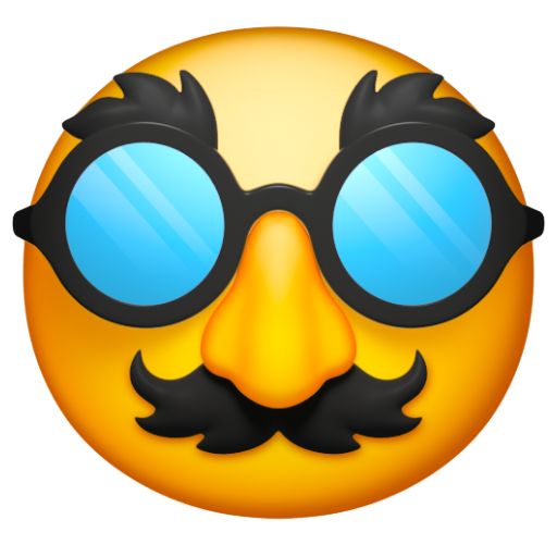 Emoji Mặt trá hình 🥸 dạng 3D