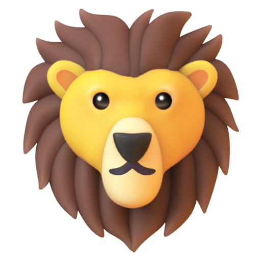 Emoji Sư tử 🦁 dạng 3D
