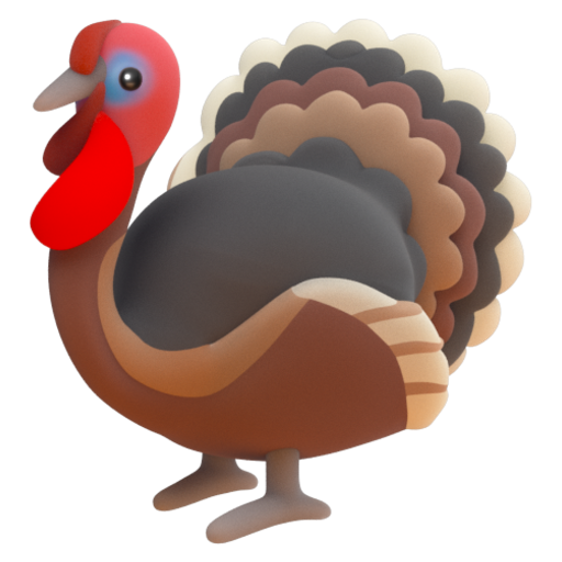 Emoji Gà tây 🦃 dạng 3D