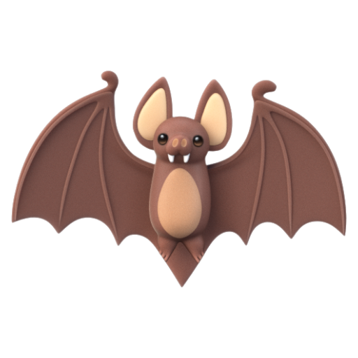 Emoji Dơi 🦇 dạng 3D