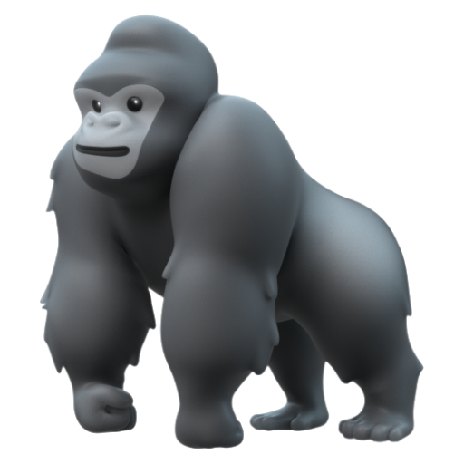 Emoji Khỉ đột 🦍 dạng 3D