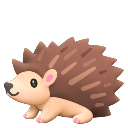 Emoji Nhím 🦔 dạng 3D
