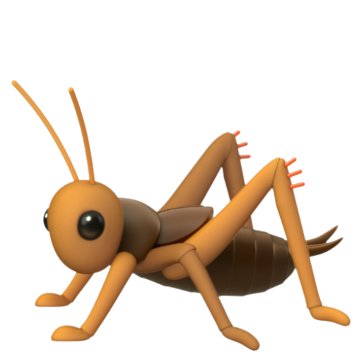 Emoji Dế 🦗 dạng 3D