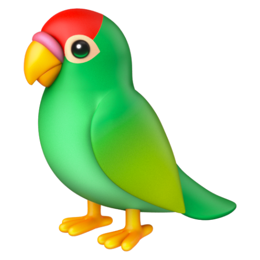 Emoji Con vẹt 🦜 dạng 3D