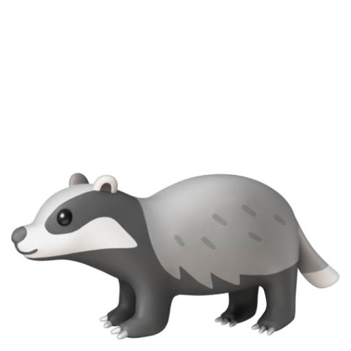 Emoji Con lửng 🦡 dạng 3D