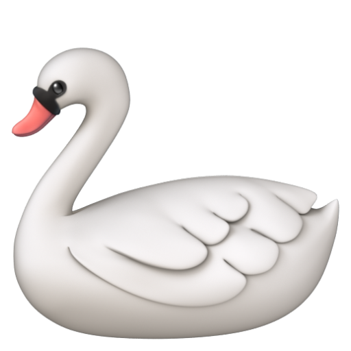 Emoji Thiên nga 🦢 dạng 3D