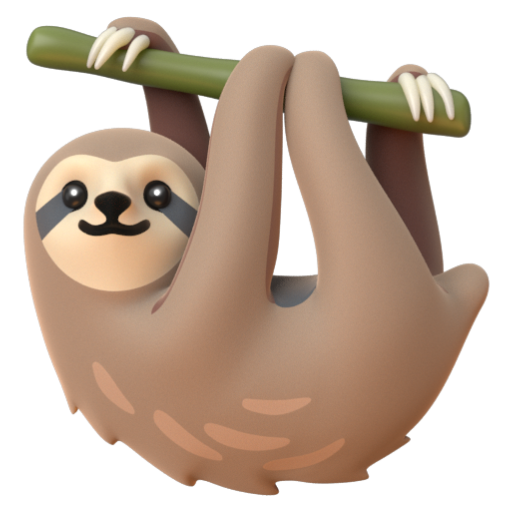 Emoji Con lười 🦥 dạng 3D