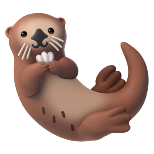 Emoji Rái cá 🦦 dạng 3D