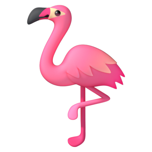 Emoji Hồng hạc 🦩 dạng 3D