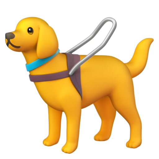 Emoji Chó dẫn đường 🦮 dạng 3D