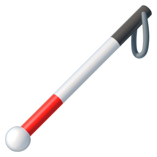 Emoji Gậy dò đường 🦯 dạng 3D