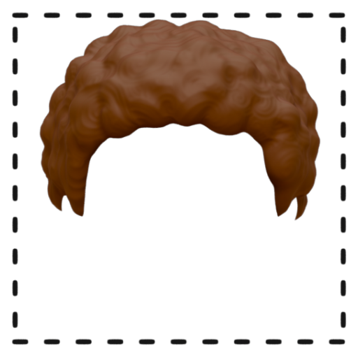 Emoji Tóc xoăn 🦱 dạng 3D