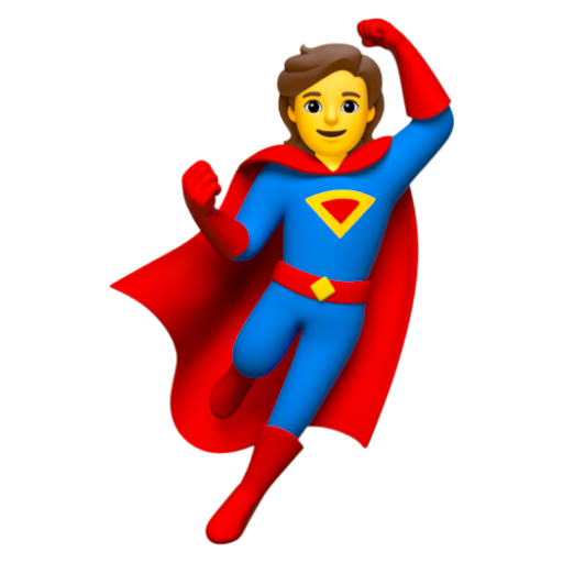 Emoji Siêu anh hùng 🦸 dạng 3D