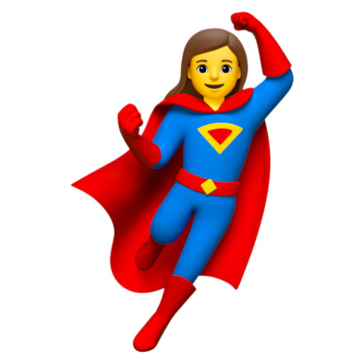 Emoji Nữ siêu anh hùng 🦸‍♀ dạng 3D