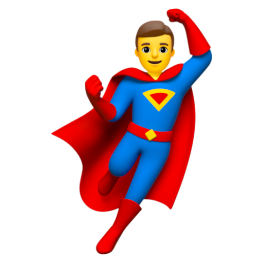 Emoji Nam siêu anh hùng 🦸‍♂ dạng 3D
