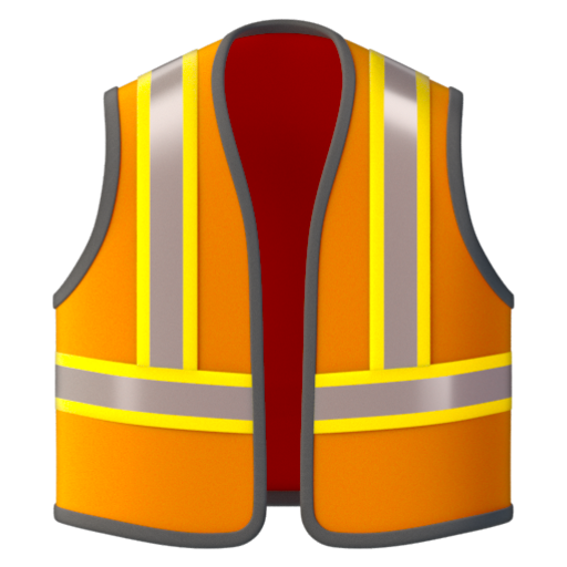 Emoji Áo bảo hộ 🦺 dạng 3D