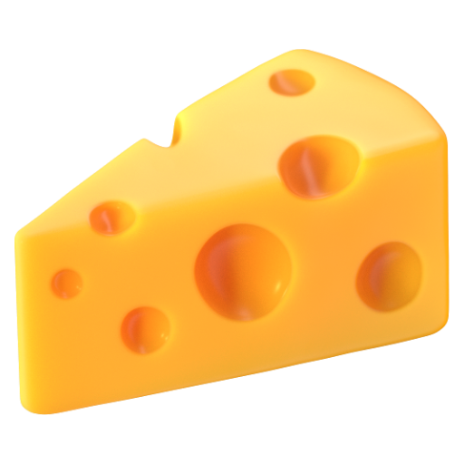 Emoji Miếng pho mát 🧀 dạng 3D