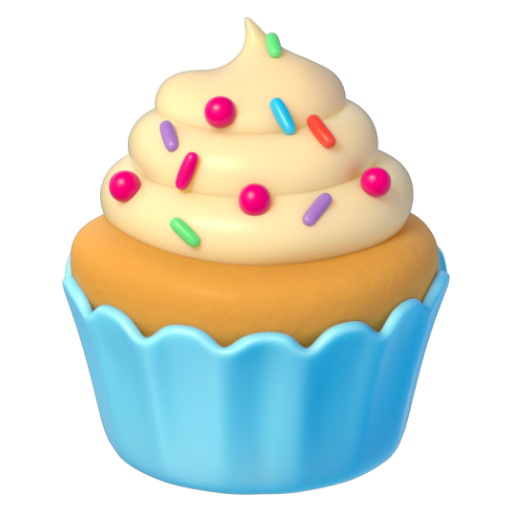 Emoji Bánh nướng nhỏ 🧁 dạng 3D