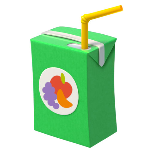 Emoji Hộp đồ uống 🧃 dạng 3D
