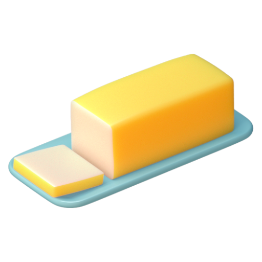 Emoji Bơ 🧈 dạng 3D