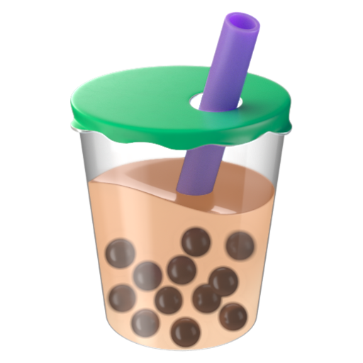 Emoji Trà sữa trân châu 🧋 dạng 3D