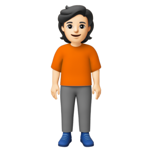 Emoji Người đứng: màu da sáng 🧍🏻 dạng 3D