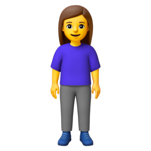 Emoji Người phụ nữ đứng 🧍‍♀ dạng 3D