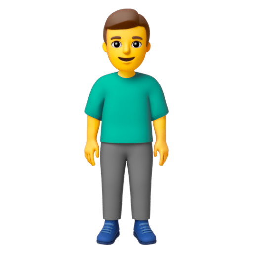 Emoji Người đàn ông đứng 🧍‍♂ dạng 3D