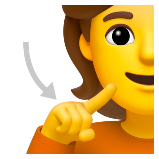 Emoji Người khiếm thính 🧏 dạng 3D