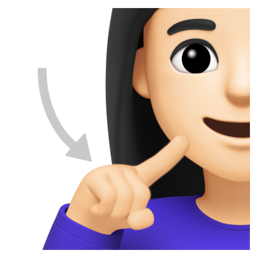 Emoji Người phụ nữ khiếm thính: màu da sáng 🧏🏻‍♀ dạng 3D