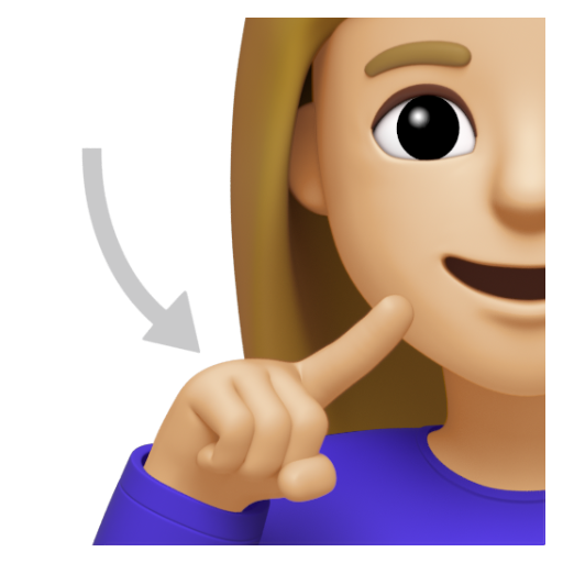 Emoji Người phụ nữ khiếm thính: màu da sáng trung bình 🧏🏼‍♀ dạng 3D