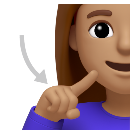Emoji Người phụ nữ khiếm thính: màu da trung bình 🧏🏽‍♀ dạng 3D