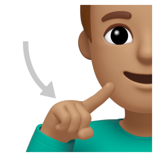 Emoji Người đàn ông khiếm thính: màu da trung bình 🧏🏽‍♂ dạng 3D