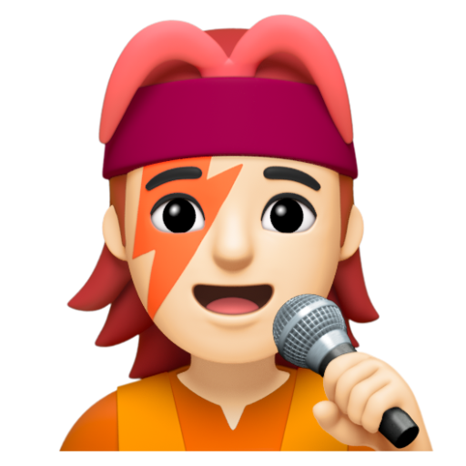 Emoji Ca sĩ: màu da sáng 🧑🏻‍🎤 dạng 3D