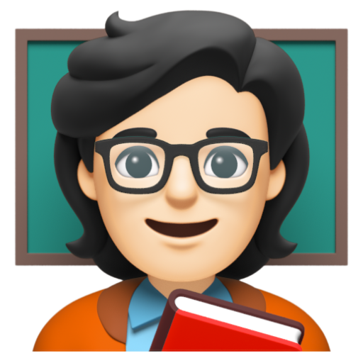 Emoji Giáo viên: màu da sáng 🧑🏻‍🏫 dạng 3D