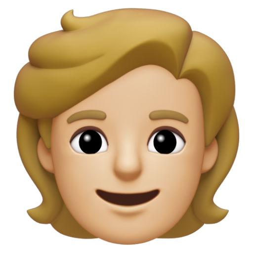 Emoji Người: màu da sáng trung bình 🧑🏼 dạng 3D