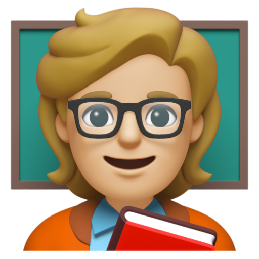 Emoji Giáo viên: màu da sáng trung bình 🧑🏼‍🏫 dạng 3D